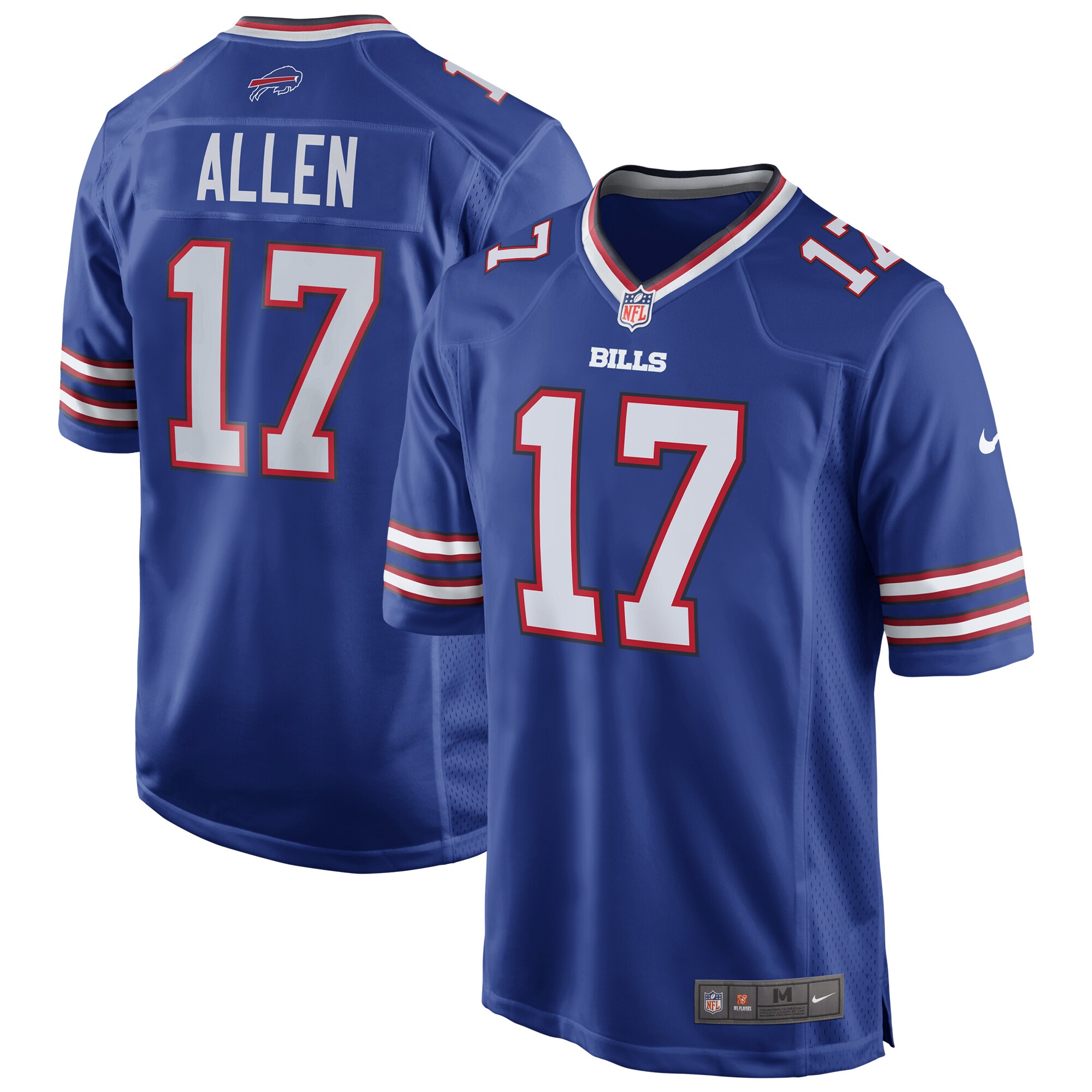 Buffalo Bills Josh Allen Royal Team Game Player NFL Jersey Men's