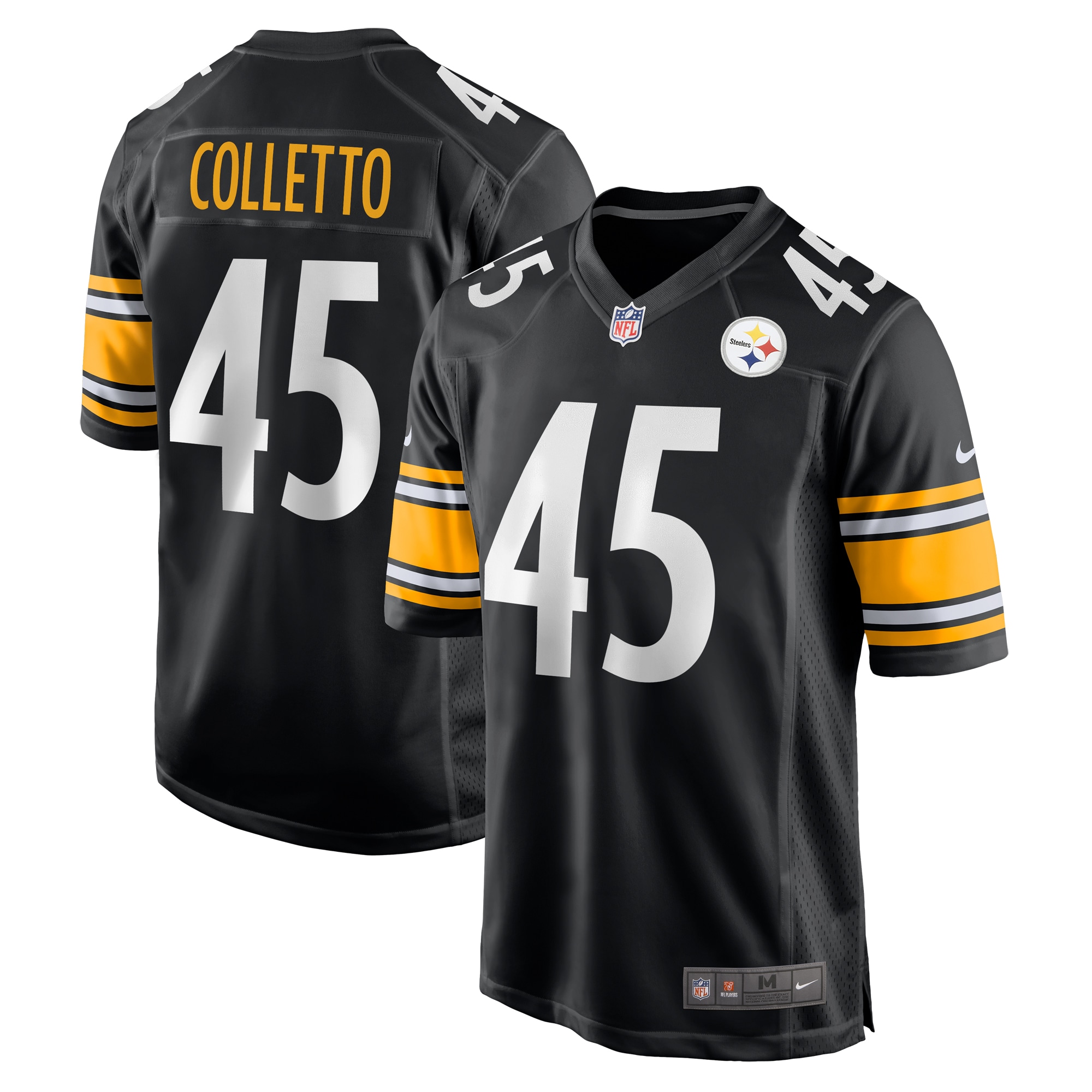 Pittsburgh Steelers Jack Colletto Black Game NFL Jersey Men's