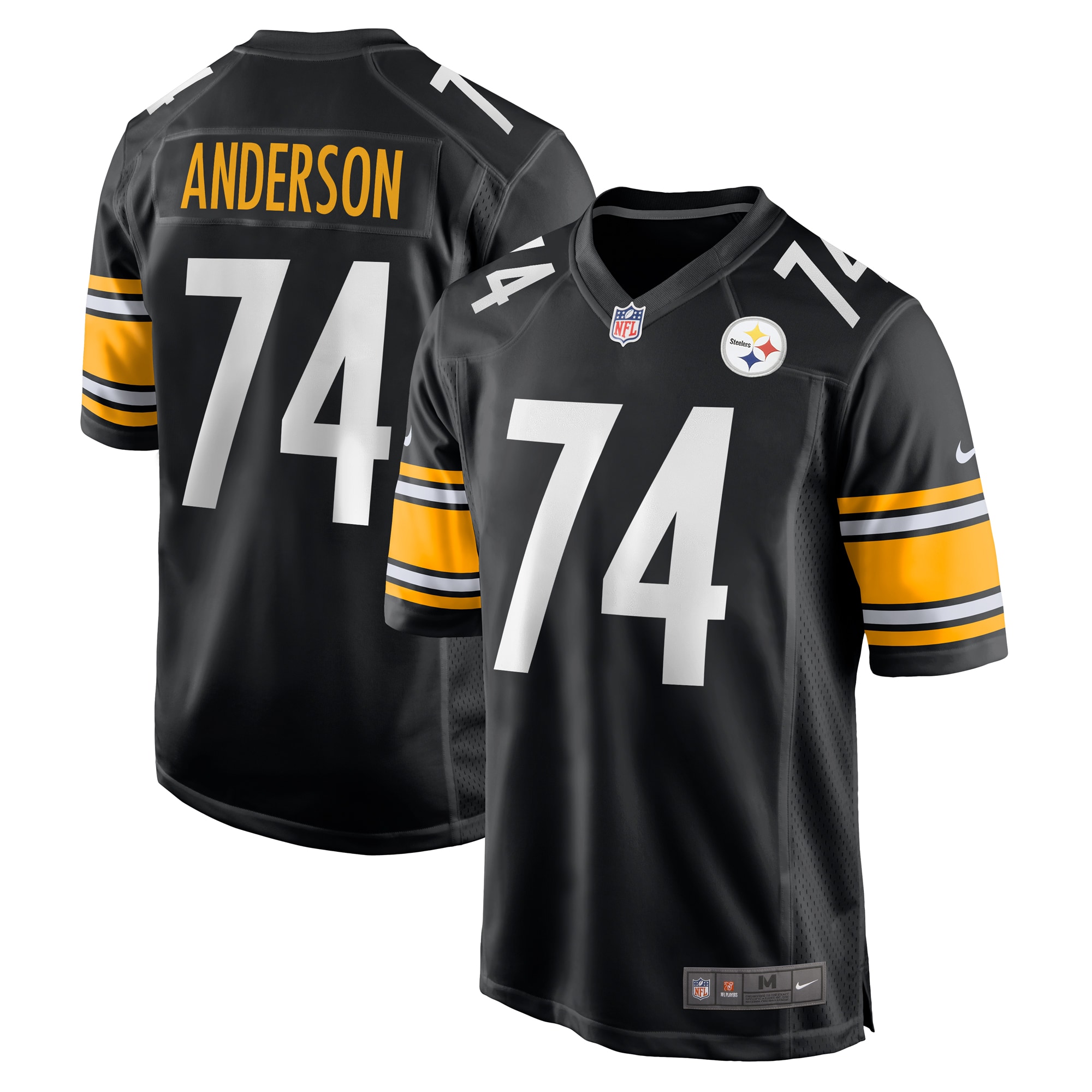 Pittsburgh Steelers Spencer Anderson Black Game NFL Jersey Men's
