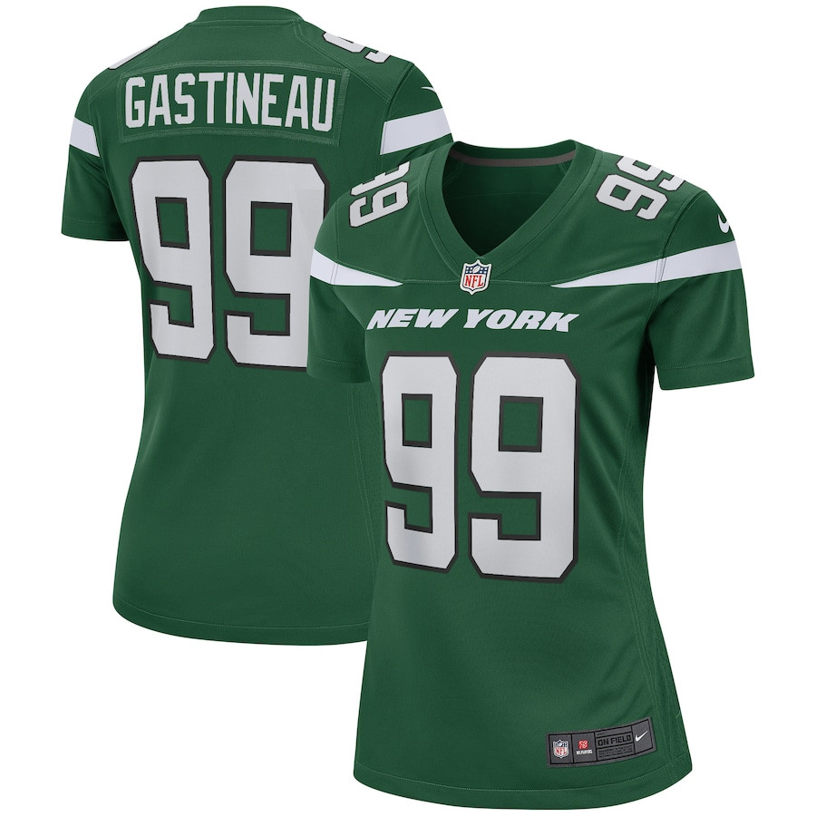 Mark Gastineau 99 New York Jets Game Retired Gotham Green NFL Jersey Women's