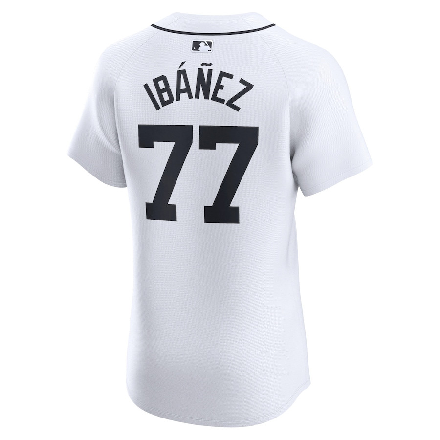 Andy Ibanez 77 Detroit Tigers Home Elite Player White MLB Jersey Men's