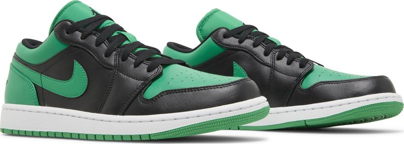 Air Jordan 1 Low Black Lucky Green 553558-065