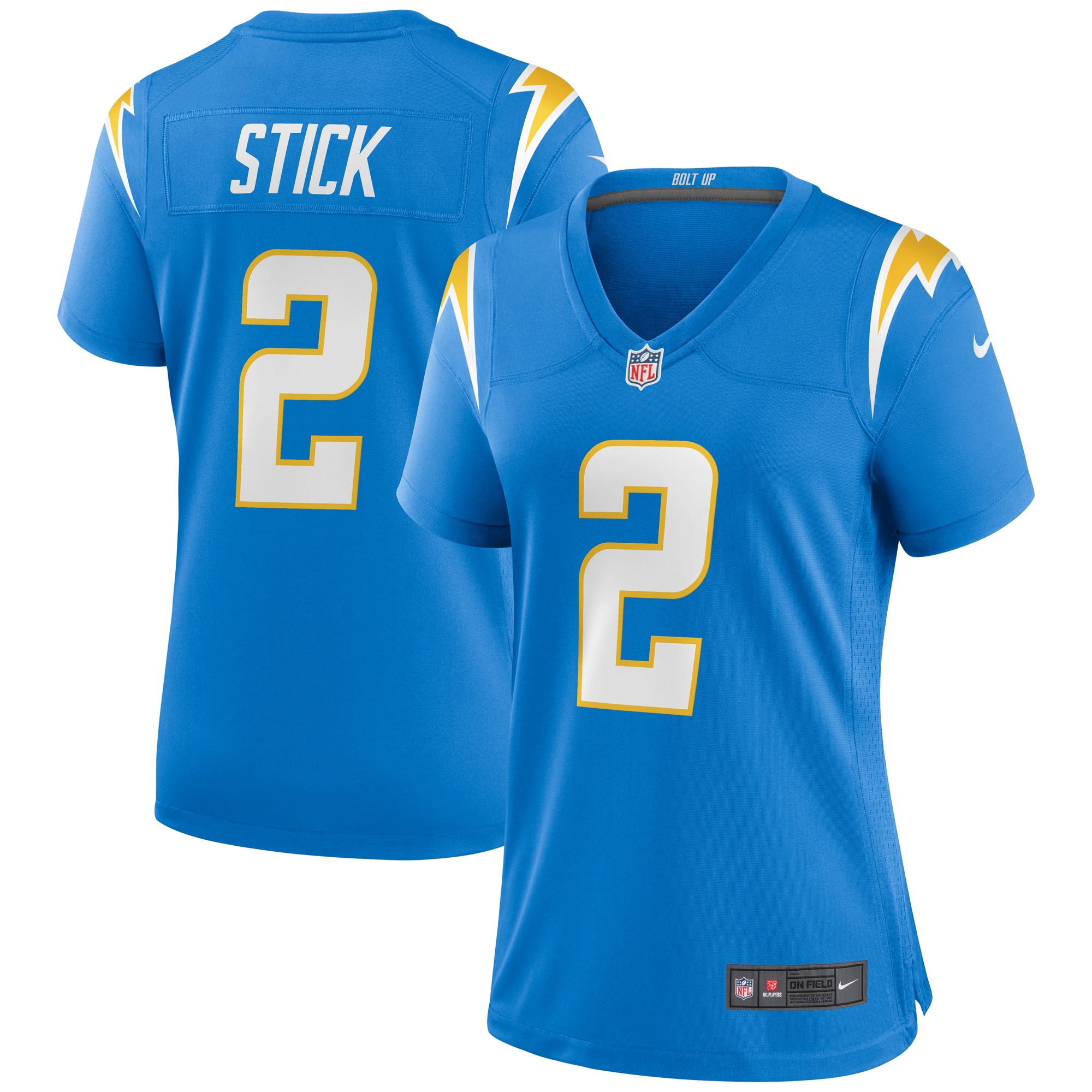 Los Angeles Chargers Easton Stick Powder Blue Game NFL Jersey Women's