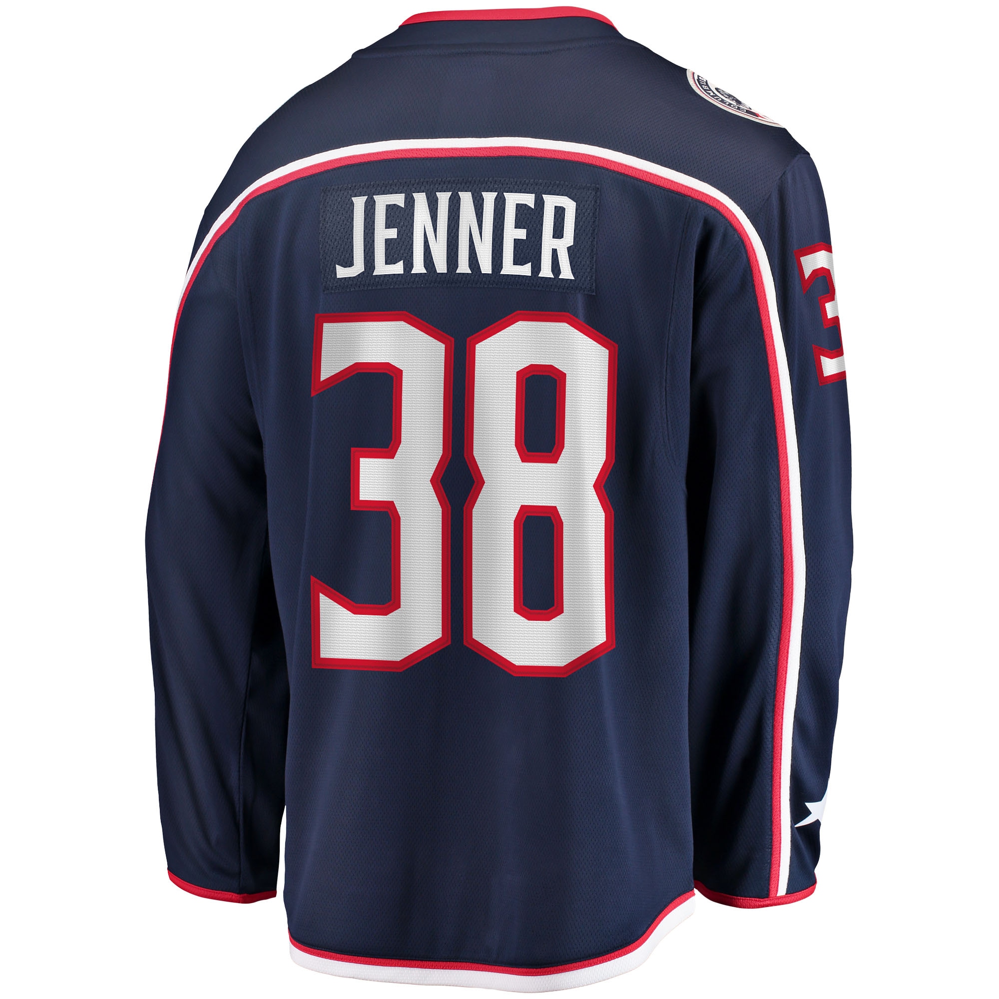Columbus Blue Jackets Boone Jenner Navy Home Captain Patch Breakaway Player NHL Jersey Men's
