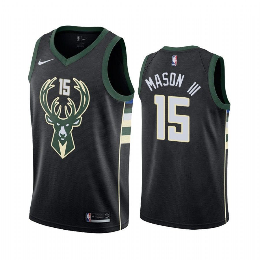 Milwaukee Bucks Frank Mason Iii 15 Statet NBA Jersey Men's