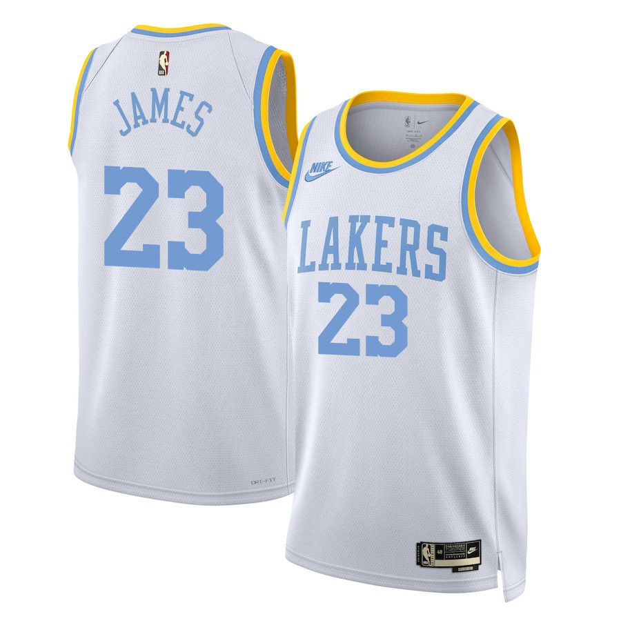 Lebron James 23 Los Angeles Lakers Classic Edition Swingman White NBA Jersey Men's