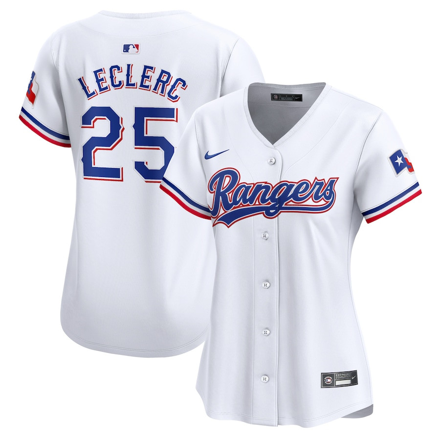 Jos? Leclerc 25 Texas Rangers Home Limited Player White MLB Jersey Women's