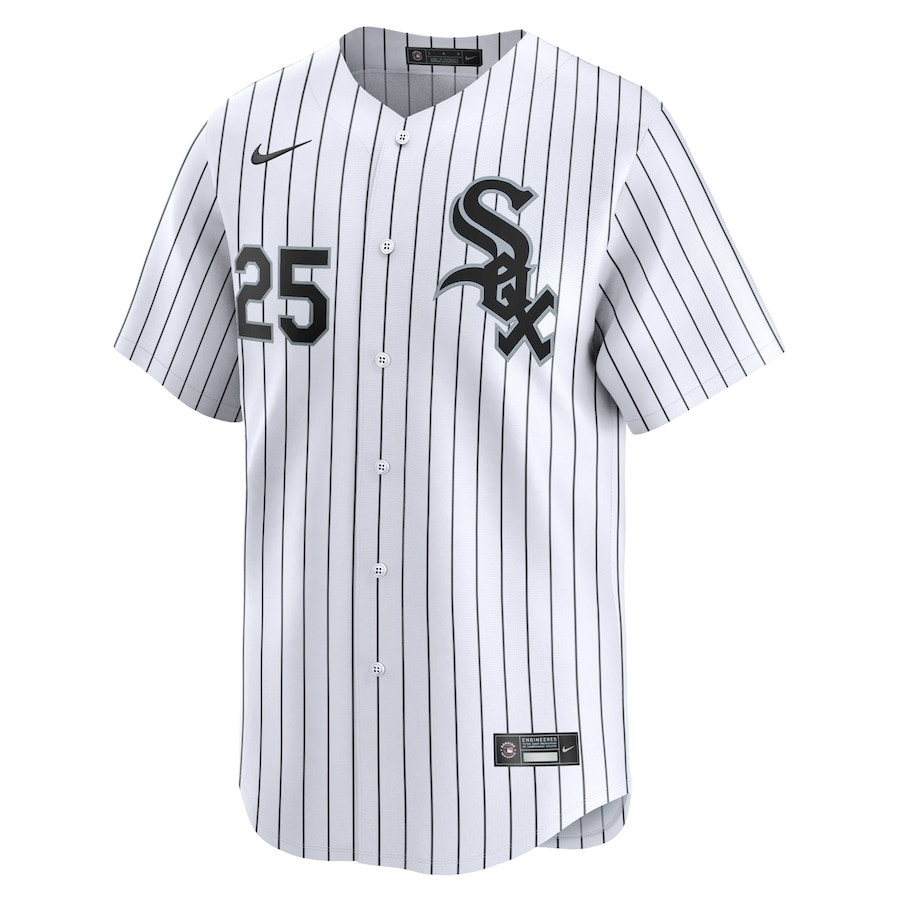 Andrew Vaughn 25 Chicago White Sox Home Limited Player White MLB Jersey Men's
