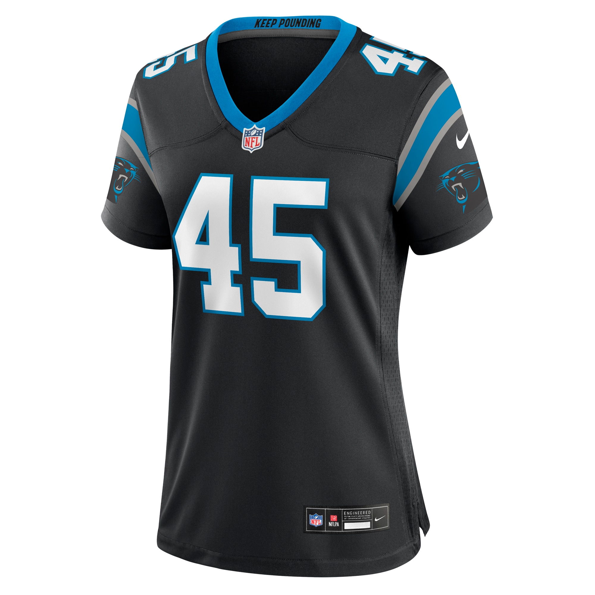 Carolina Panthers Giovanni Ricci Black Team Game NFL Jersey Women's