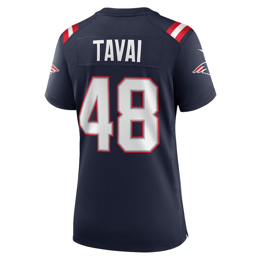 Jahlani Tavai 48 New England Patriots Game Navy NFL Jersey Women's