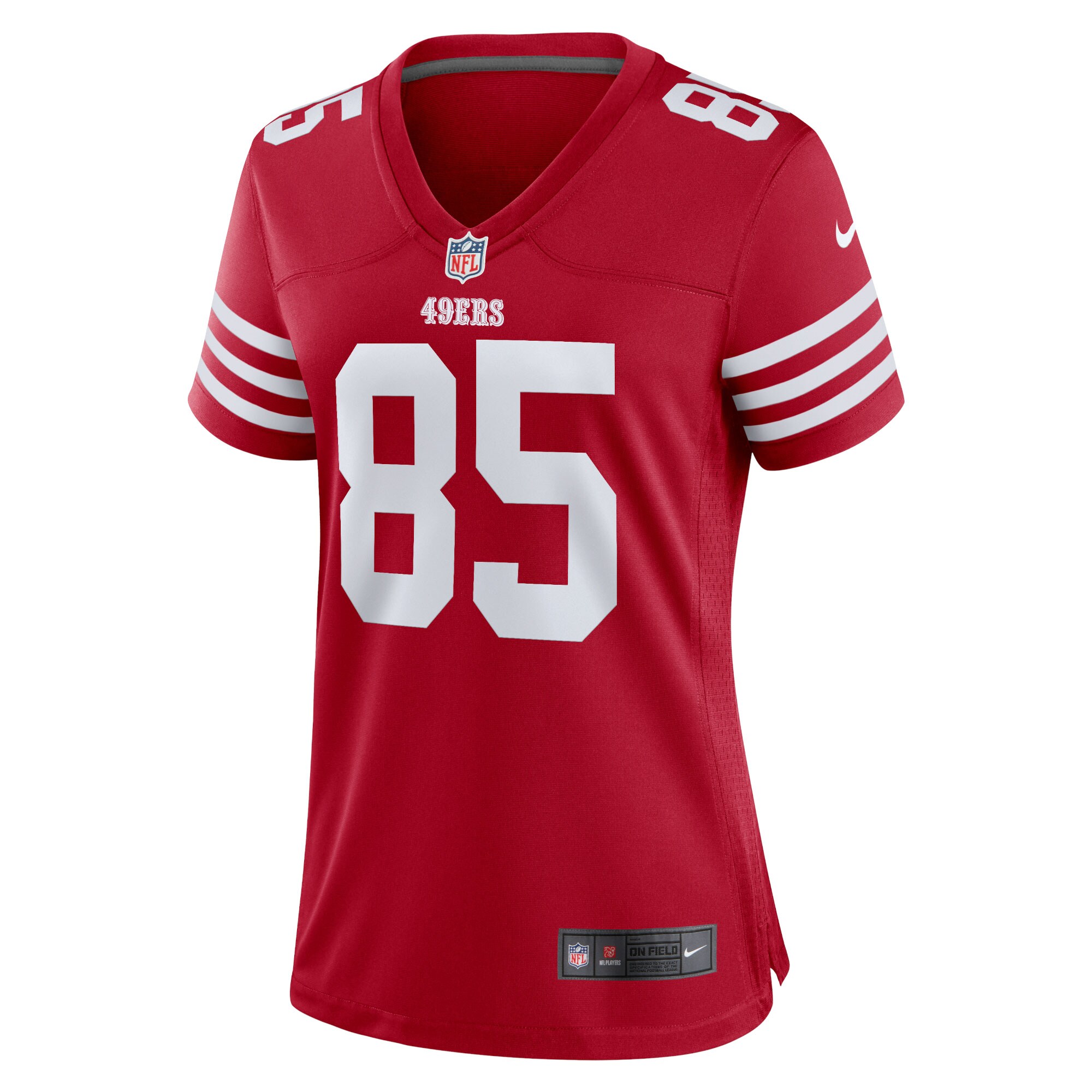 San Francisco 49ers George Kittle Scarlet Team Game Player NFL Jersey Women's