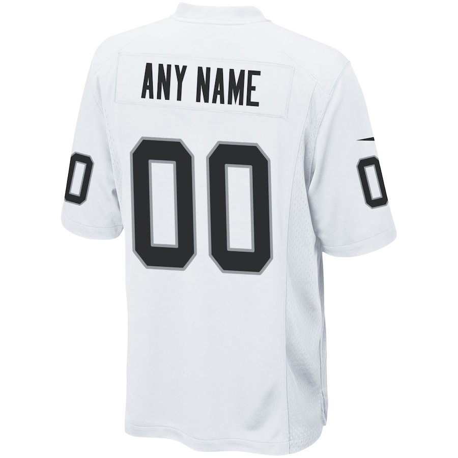 Las Vegas Raiders Custom Game White NFL Jersey Men's