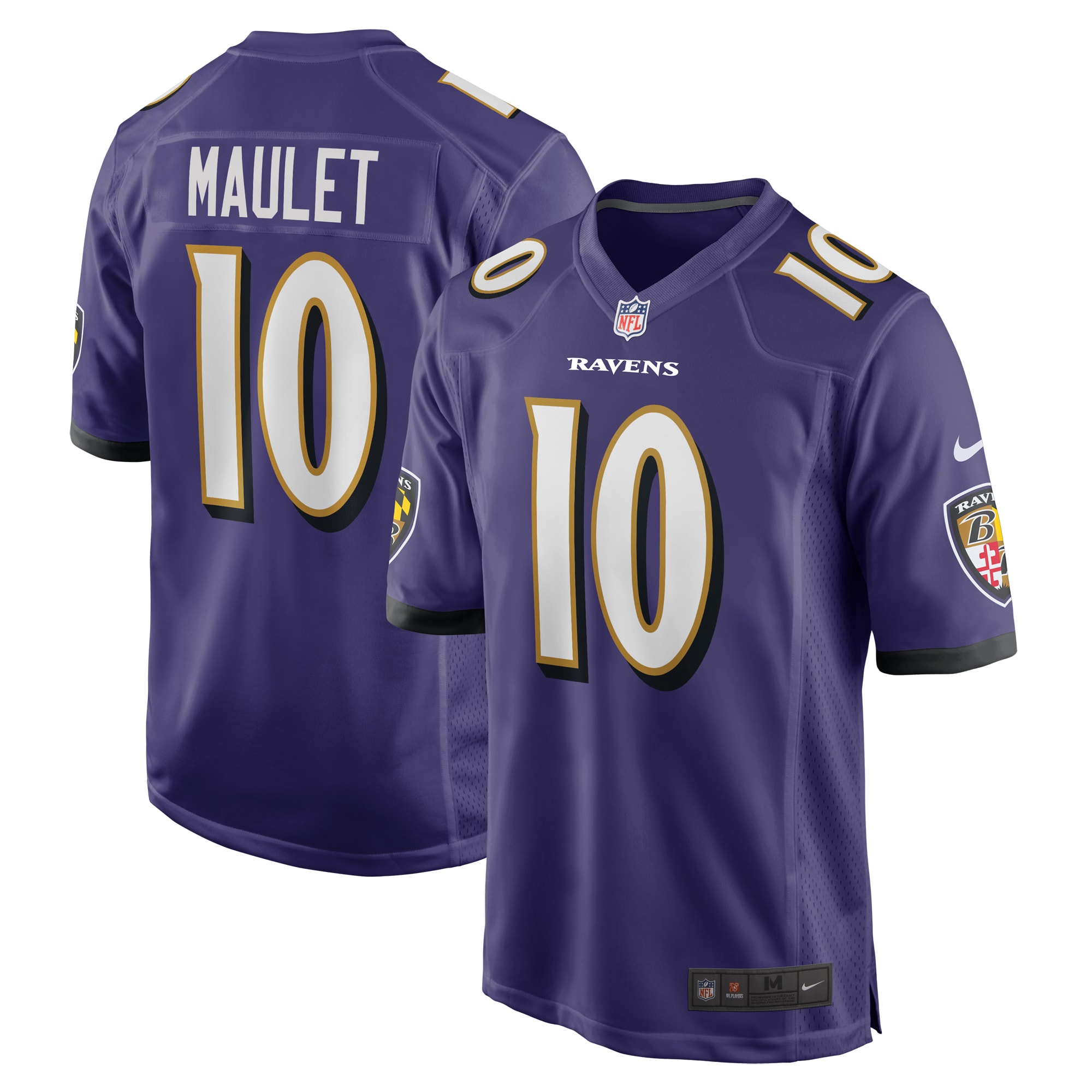 Baltimore Ravens Arthur Maulet Purple Game NFL Jersey Men's