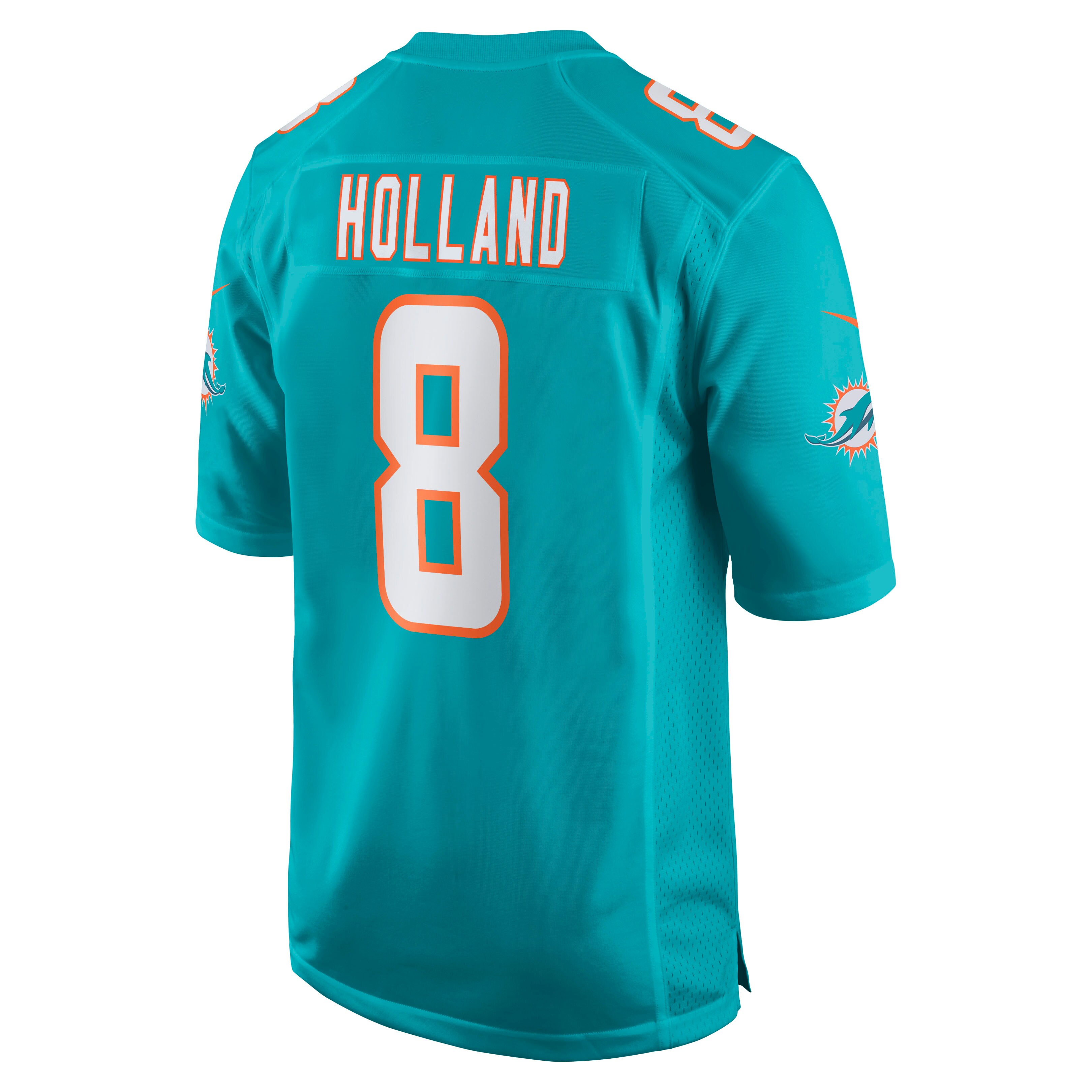 Miami Dolphins Jevon Holland Aqua Game Player NFL Jersey Men's