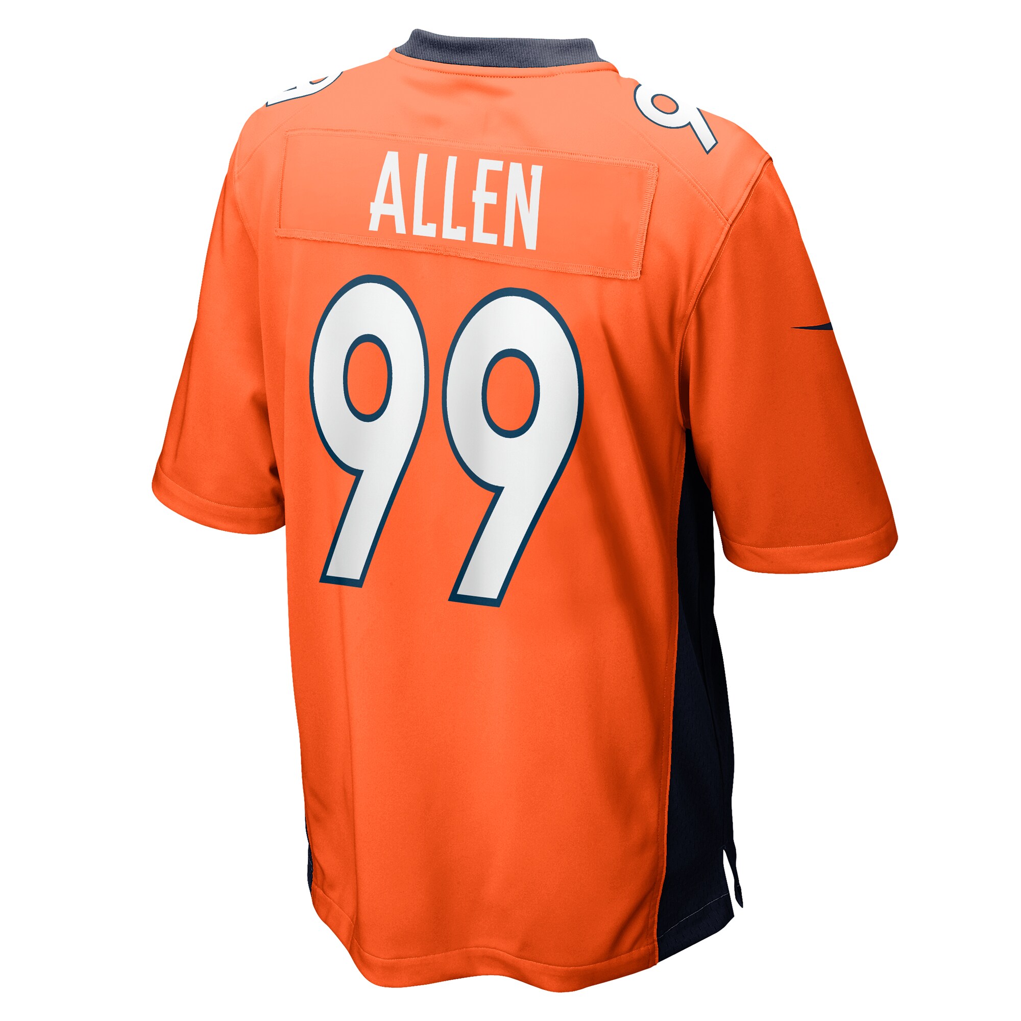 Denver Broncos Zach Allen Orange Game Player NFL Jersey Men's