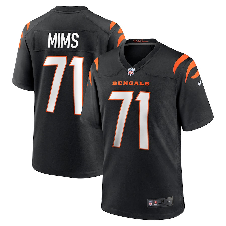 Amarius Mims 71 Cincinnati Bengals Player Game Black NFL Jersey Men's