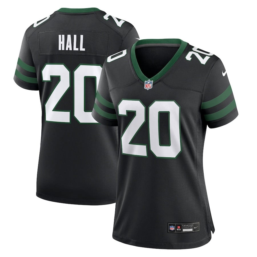 Breece Hall 20 New York Jets Alternate Game Legacy Black NFL Jersey Women's