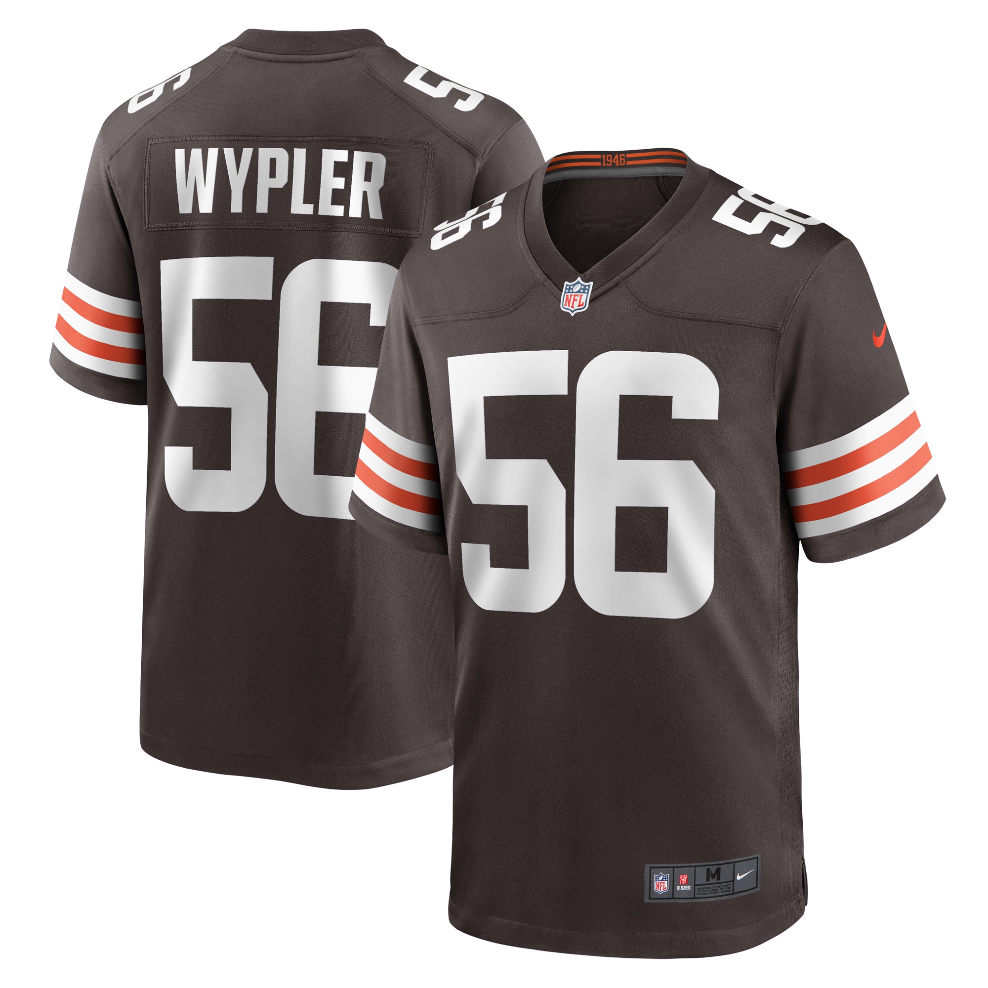 Cleveland Browns Luke Wypler Brown Team Game NFL Jersey Men's
