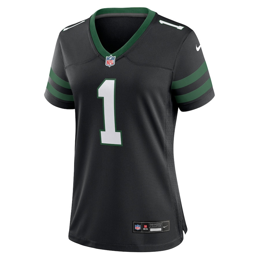 Ahmad Sauce Gardner 1 New York Jets Alternate Game Women, Black NFL Jersey Women's