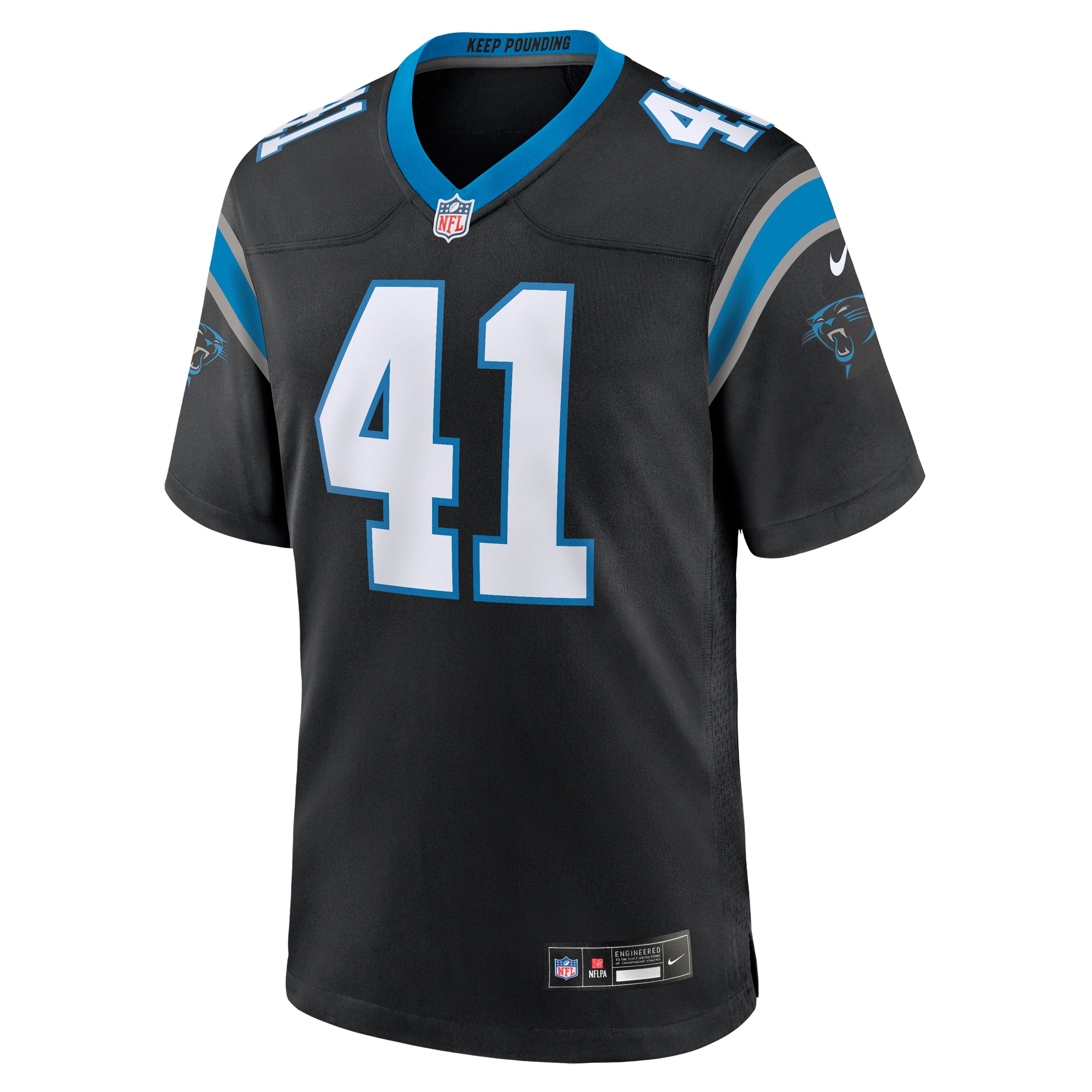 Carolina Panthers Spencer Brown Black Team Game NFL Jersey Men's