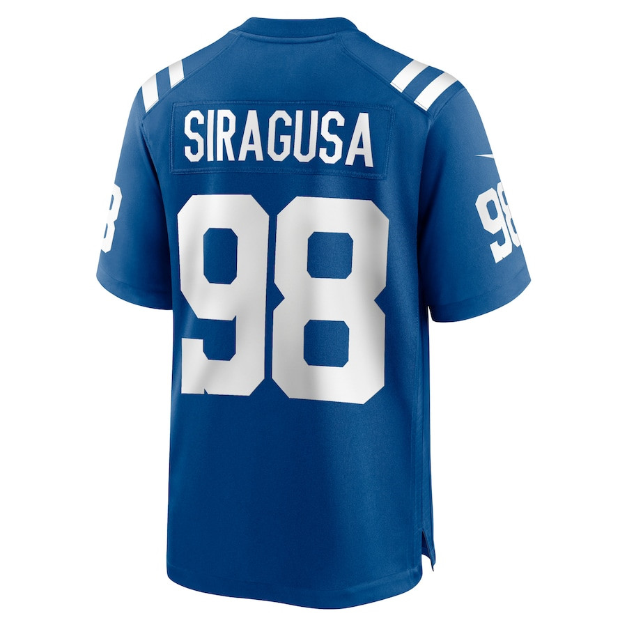 Tony Siragusa 98 Indianapolis Colts Game Retired Player Royal NFL Jersey Men's