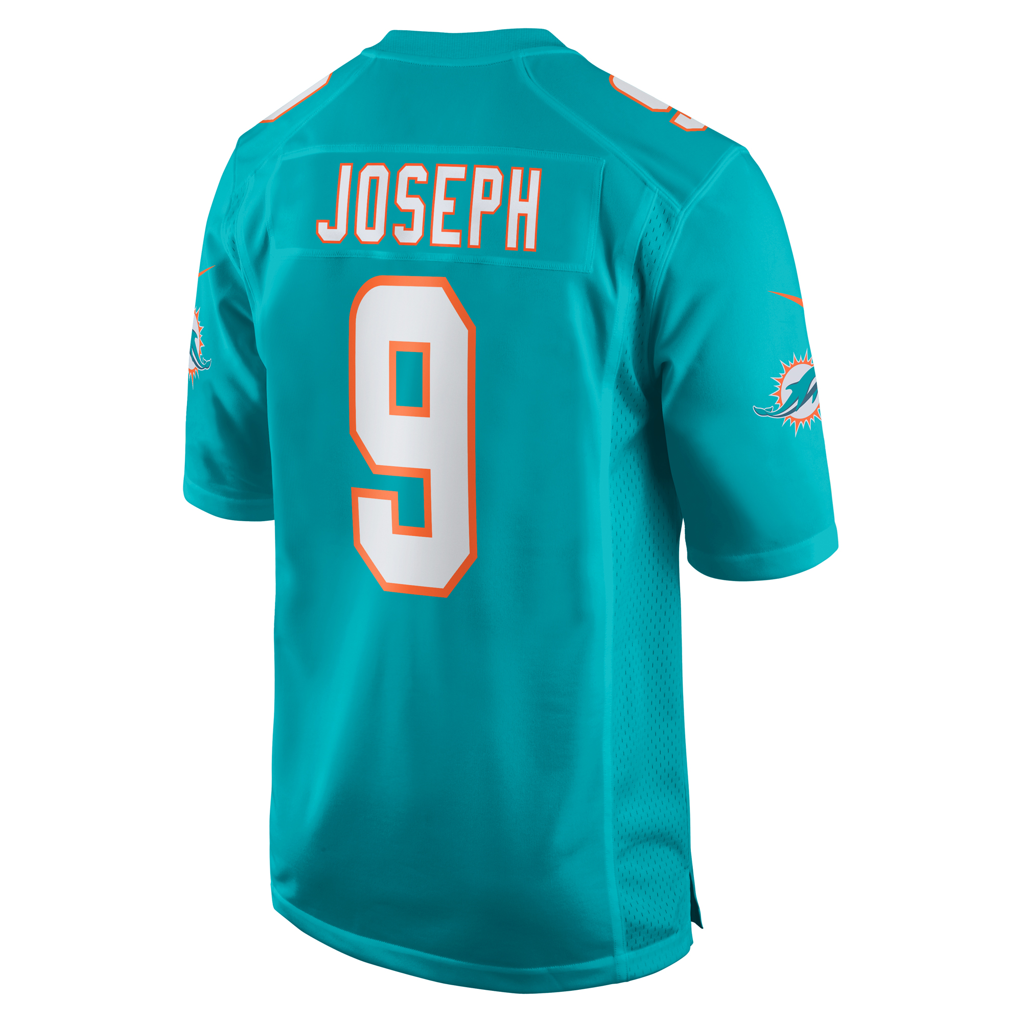 Miami Dolphins Kelvin Joseph Aqua Team Game NFL Jersey Men's