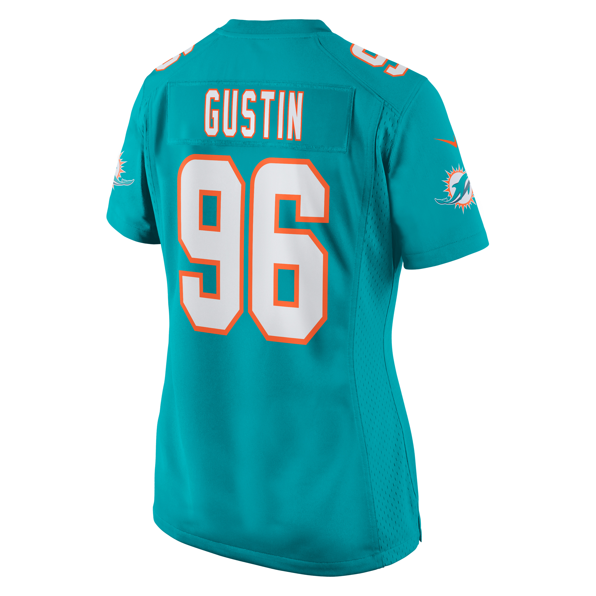 Miami Dolphins Porter Gustin Aqua Game Player NFL Jersey Women's
