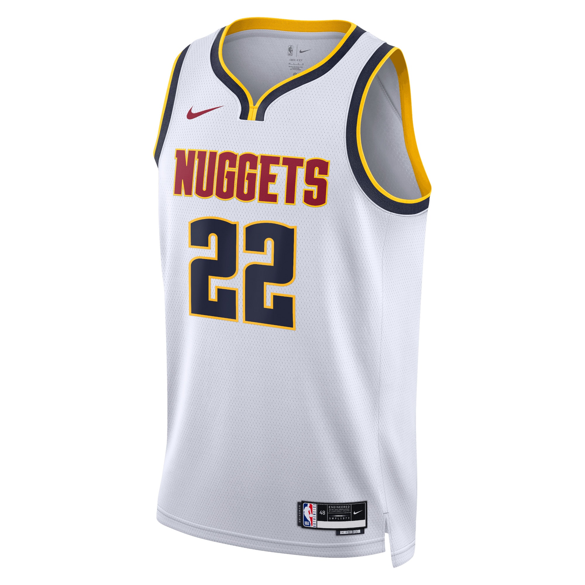 Denver Nuggets Association Edition Swingman White Zeke Nnaj Unisex NBA Jersey Unisex