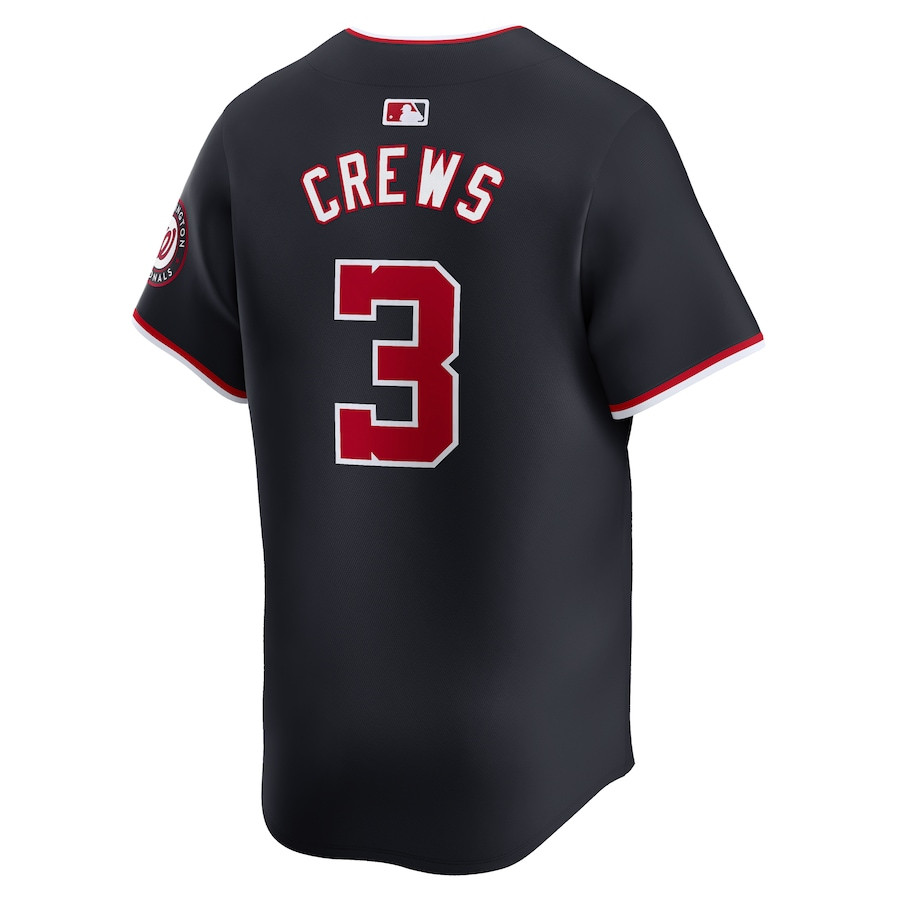 Dylan Crews 3 Washington Nationals Alternate Limited Player Navy MLB Jersey Men's