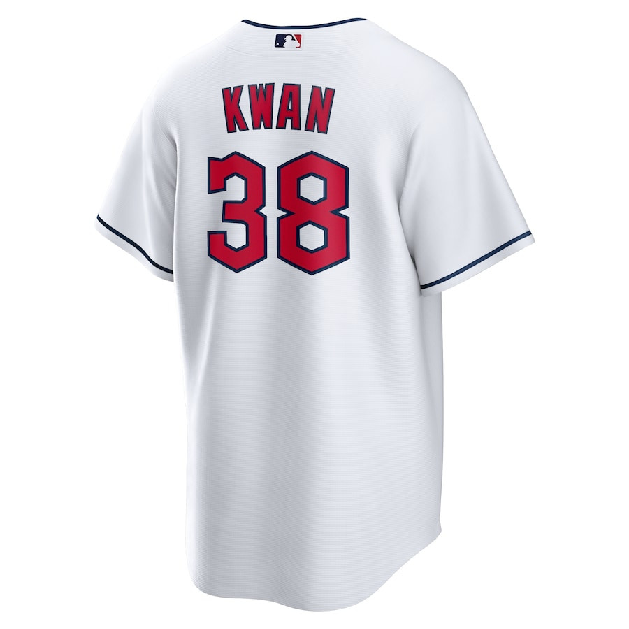 Steven Kwan 38 Cleveland Guardians Home White MLB Jersey Men's