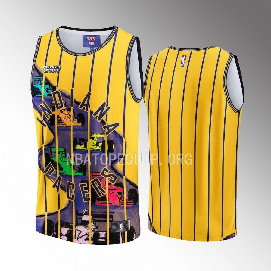 Indiana Pacers KidSuper Studio Unisex Hometown Yellow NBA Jersey Unisex