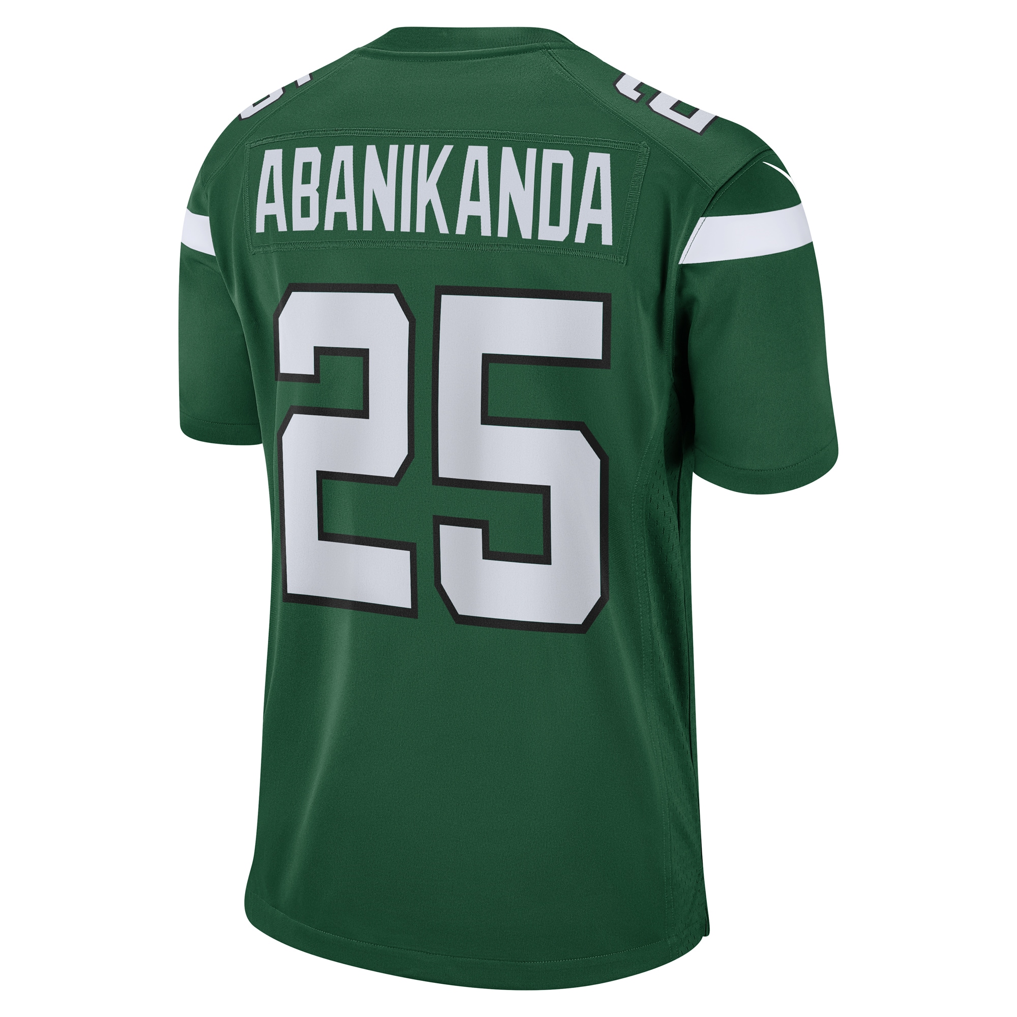 New York Jets Israel Abanikanda Gotham Green Game NFL Jersey Men's
