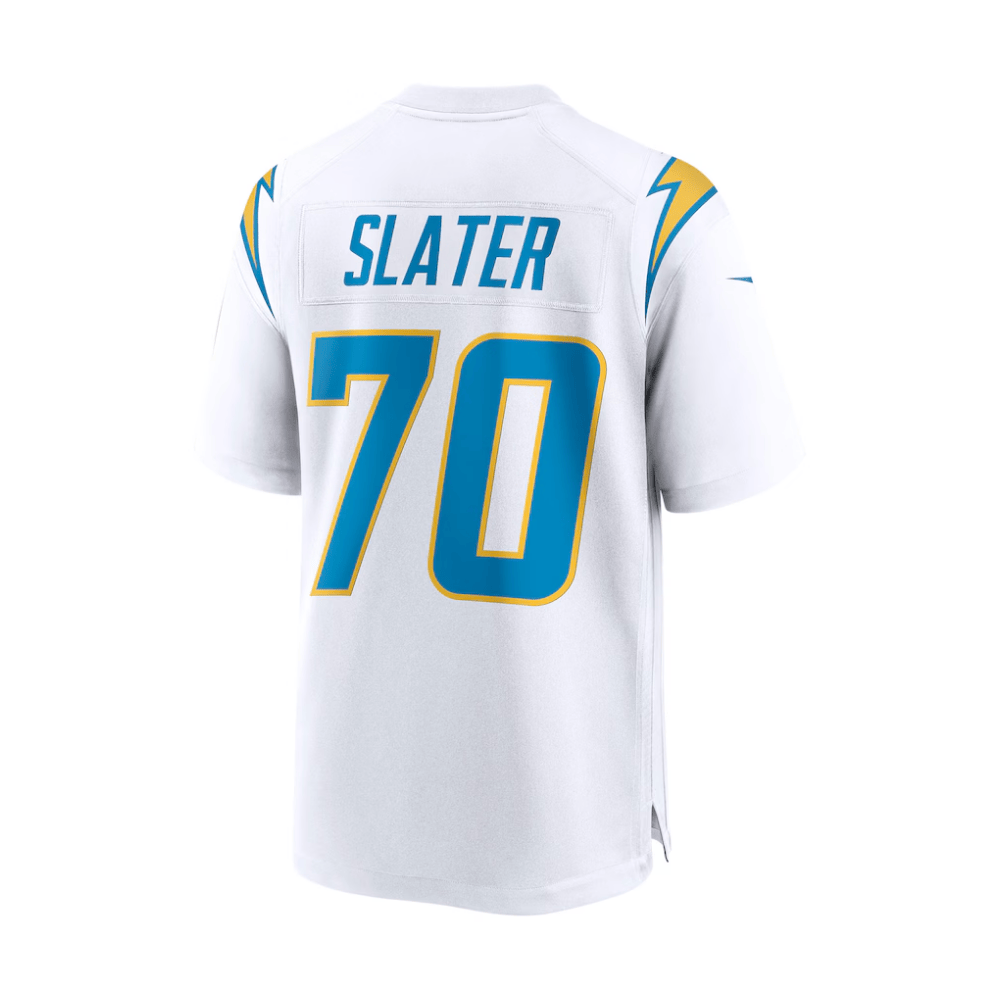 Rashawn Slater 70 Los Angeles Chargers 2025 Pro Bowl Patch Game White NFL Jersey Men's