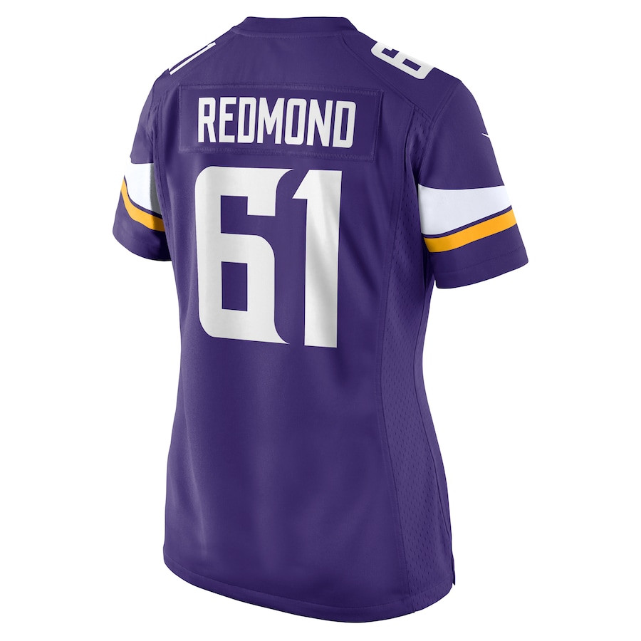 Jalen Redmond 61 Minnesota Vikings Game Purple NFL Jersey Women's