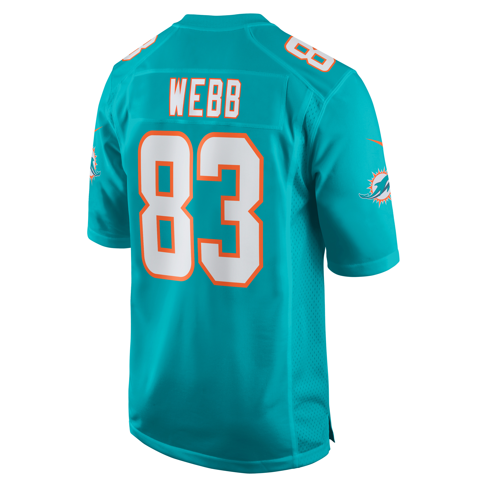 Miami Dolphins Raleigh Webb Aqua Team Game NFL Jersey Men's