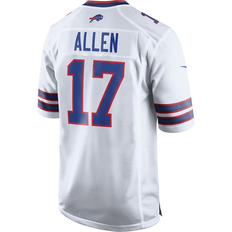 Josh Allen 17 Buffalo Bills Team Game Player White NFL Jersey Men's