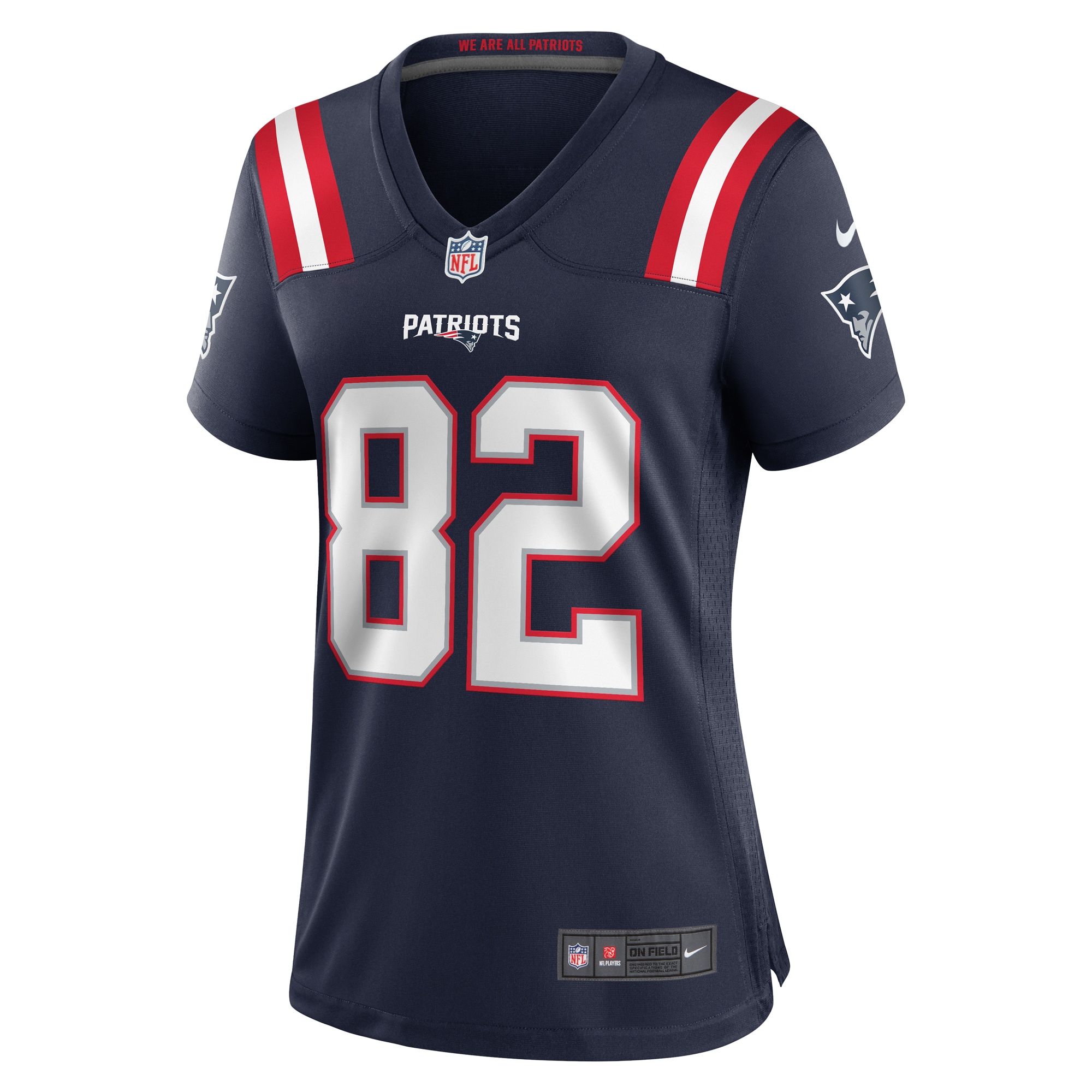 New England Patriots T.J. Luther Navy Team Game NFL Jersey Women's