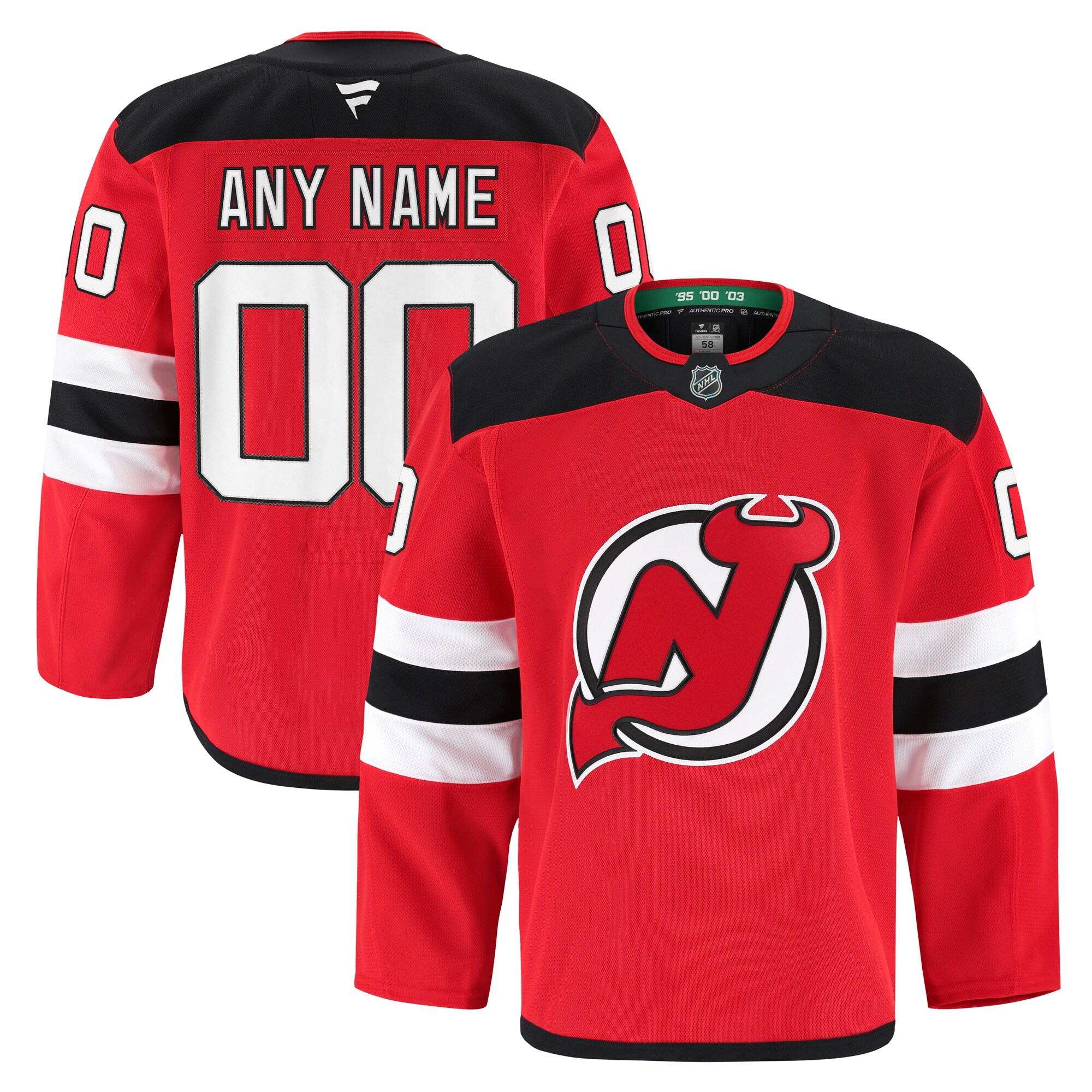 New Jersey Devils Red Home Pro Custom NHL Jersey Men's