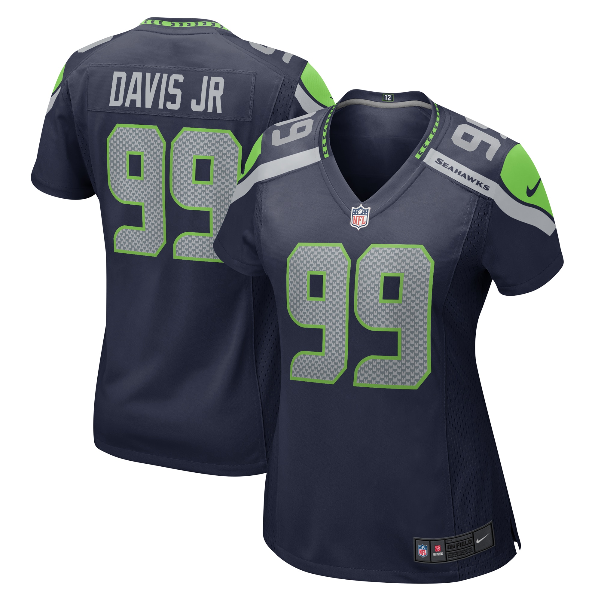 Carl Davis Jr. Seattle Seahawks Nike Women's Game Jersey - Navy