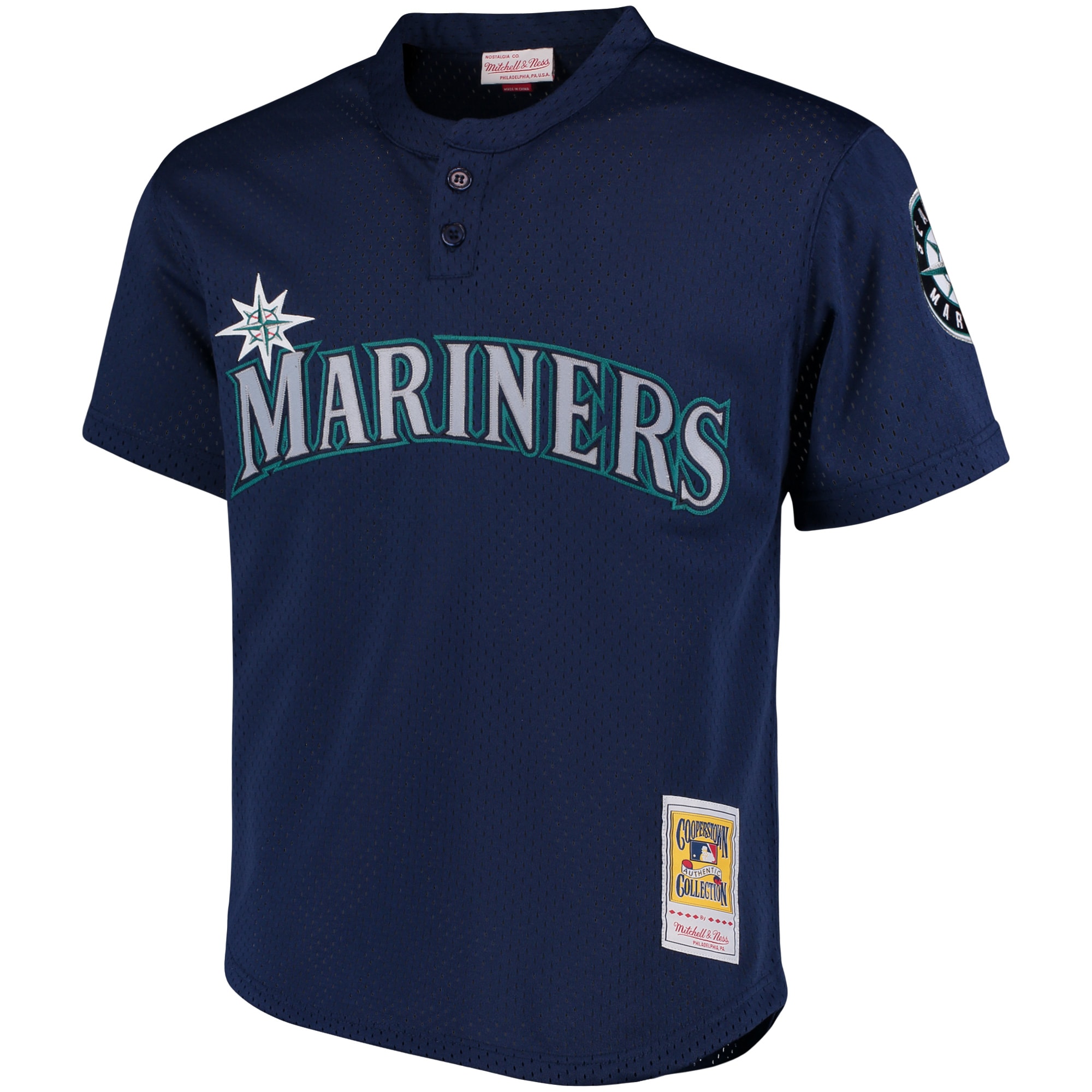 Seattle Mariners Ken Griffey Jr. Mitchell Ness Navy Cooperstown Collection Mesh Batting Practice MLB Jersey Men's