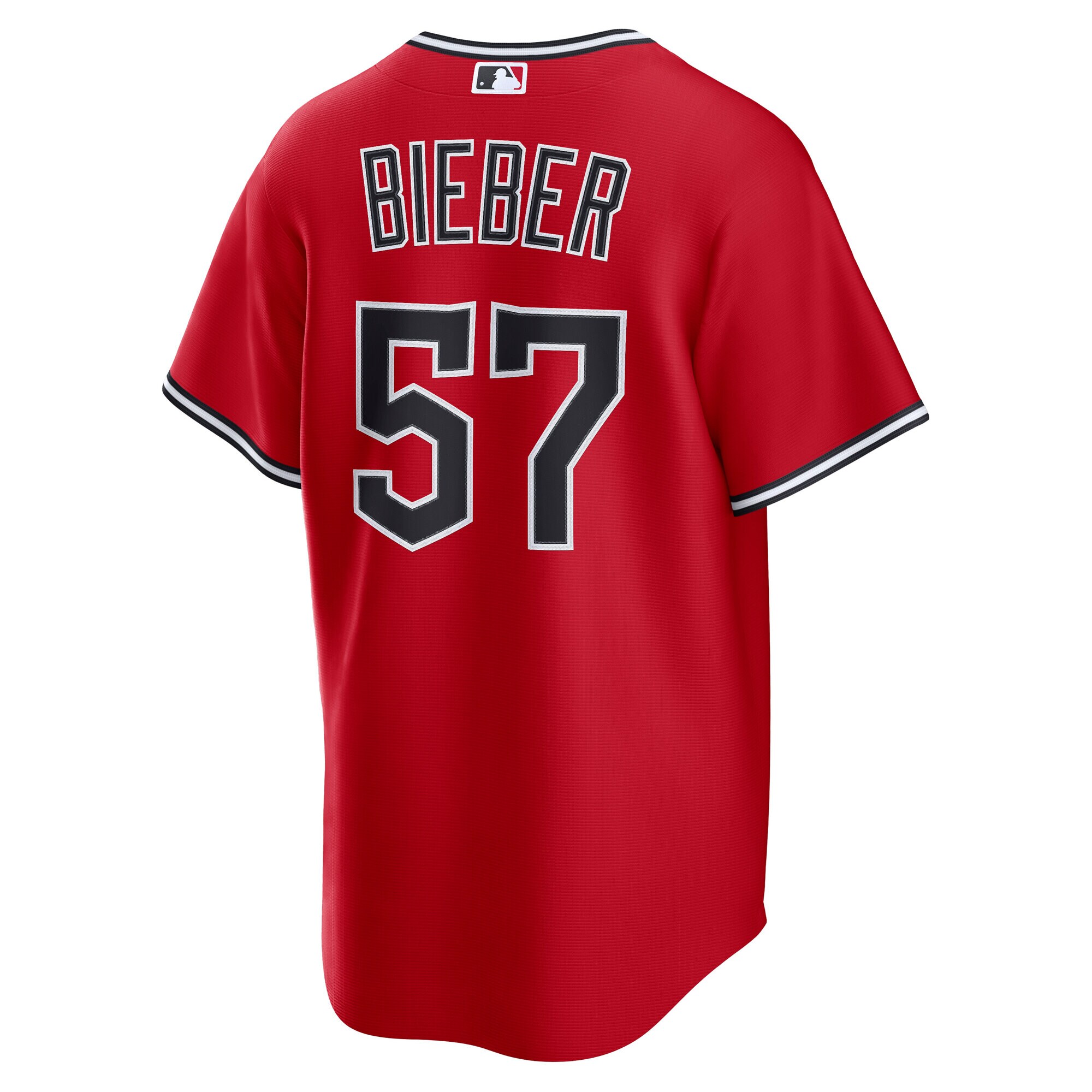 Cleveland Guardians Shane Bieber Red Alternate 2.0 Player MLB Jersey Men's