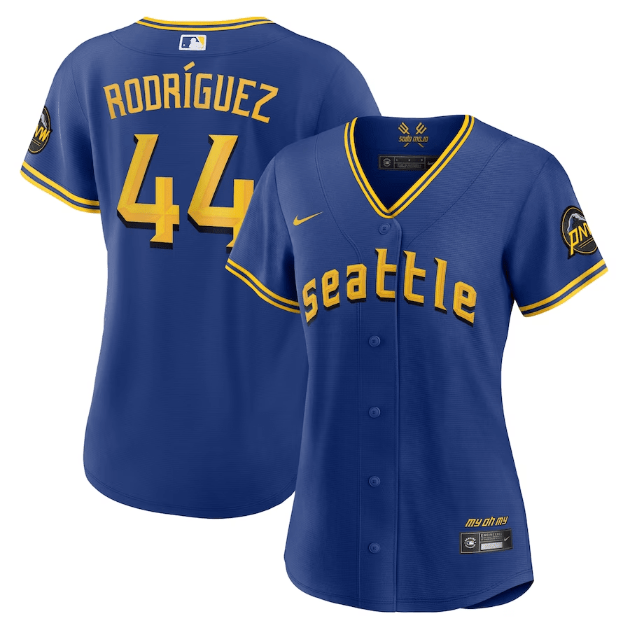 Julio Rodriguez 44 Seattle Mariners 2023 City Connect Game Royal MLB Jersey Women's