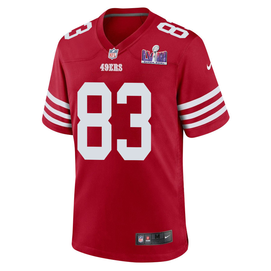 Willie Snead IV 83 San Francisco 49ers Super Bowl LVIII Patch Game Scarlet NFL Jersey Men's