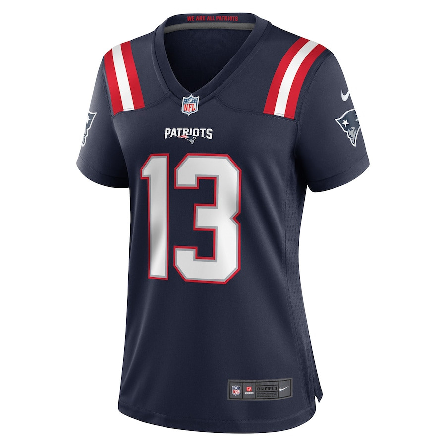 Quinn Nordin 13 New England Patriots Game Navy NFL Jersey Women's