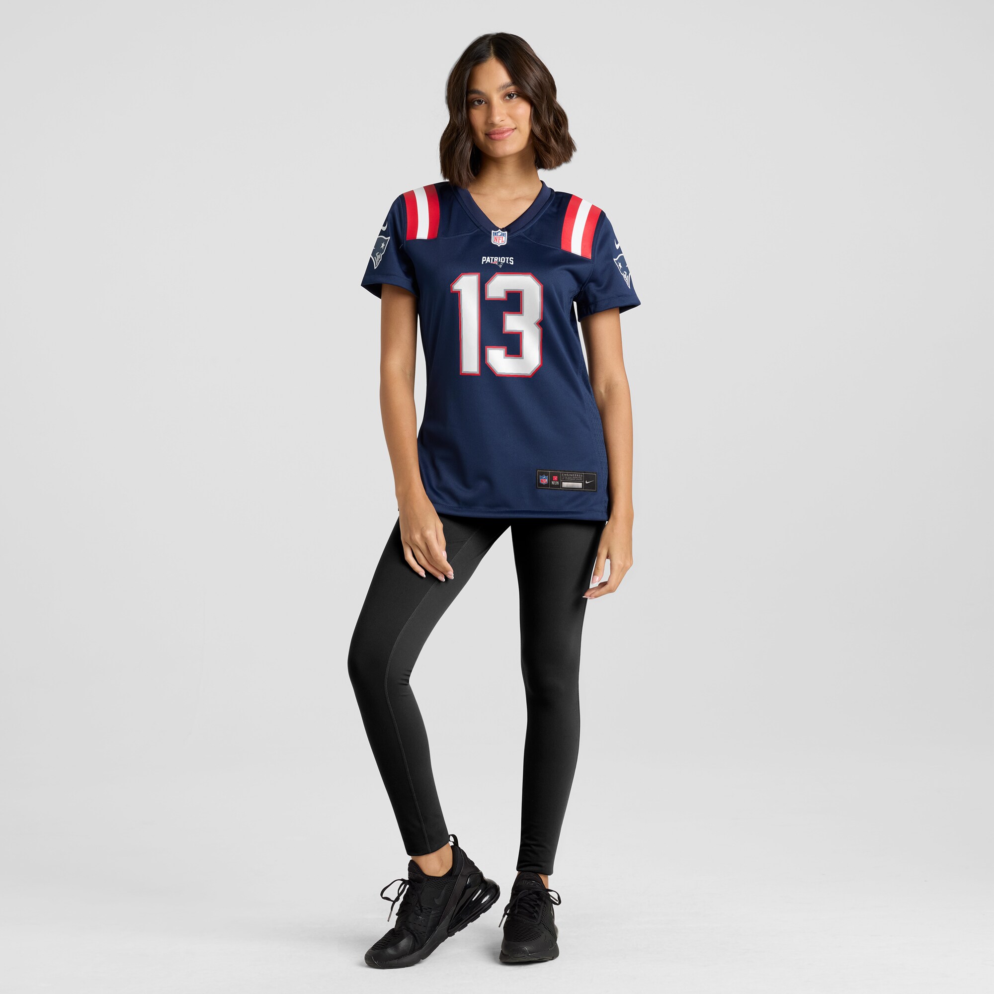 New England Patriots Jack Jones Navy Game Player NFL Jersey Women's