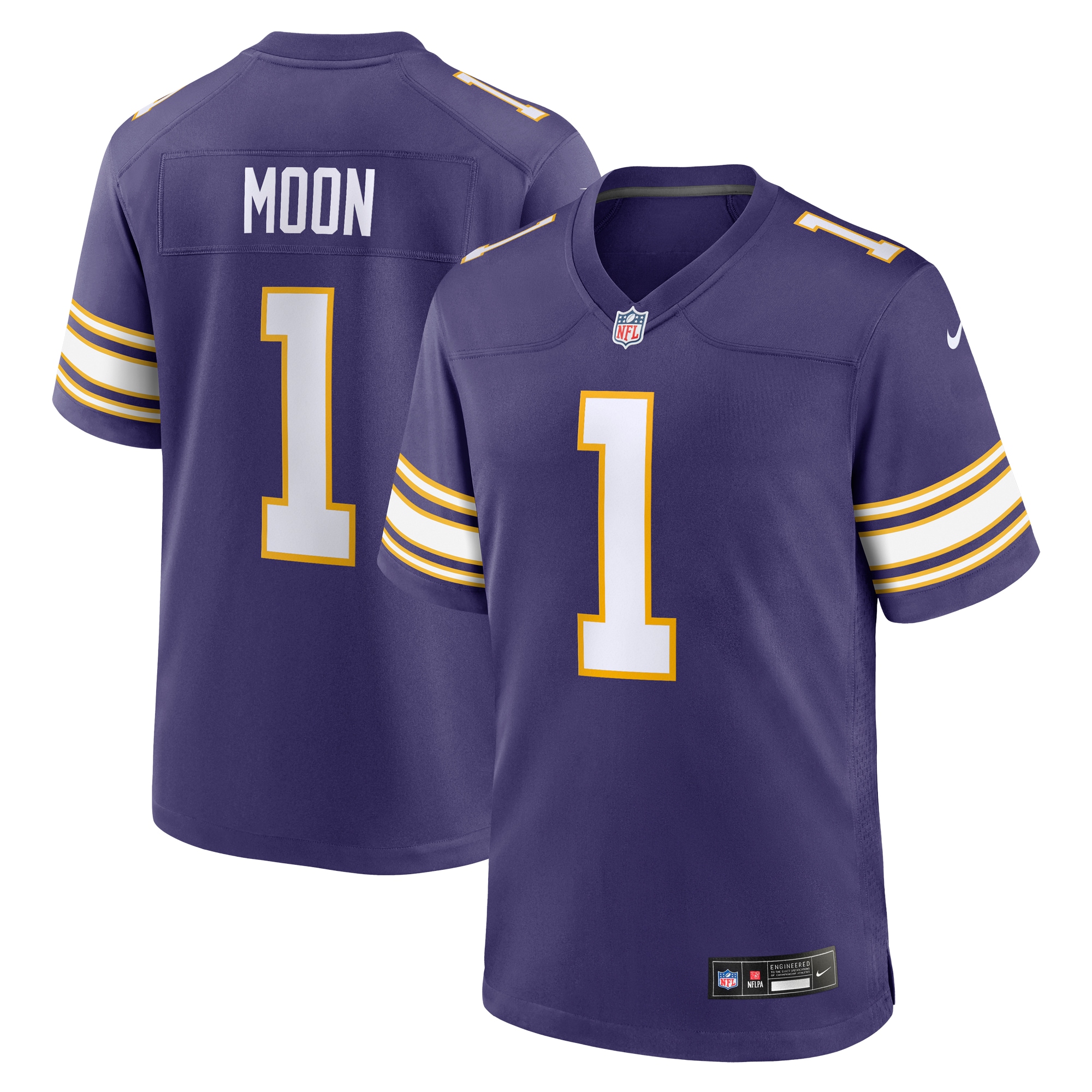 Minnesota Vikings Warren Moon Purple Classic Retired Player Game NFL Jersey Men's