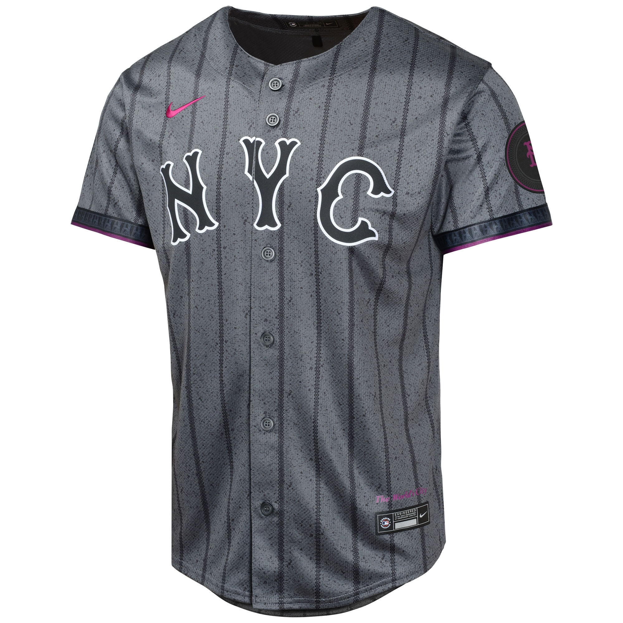 New York Mets Pete Alonso Graphite 2024 City Connect Limited Player MLB Jersey Youth