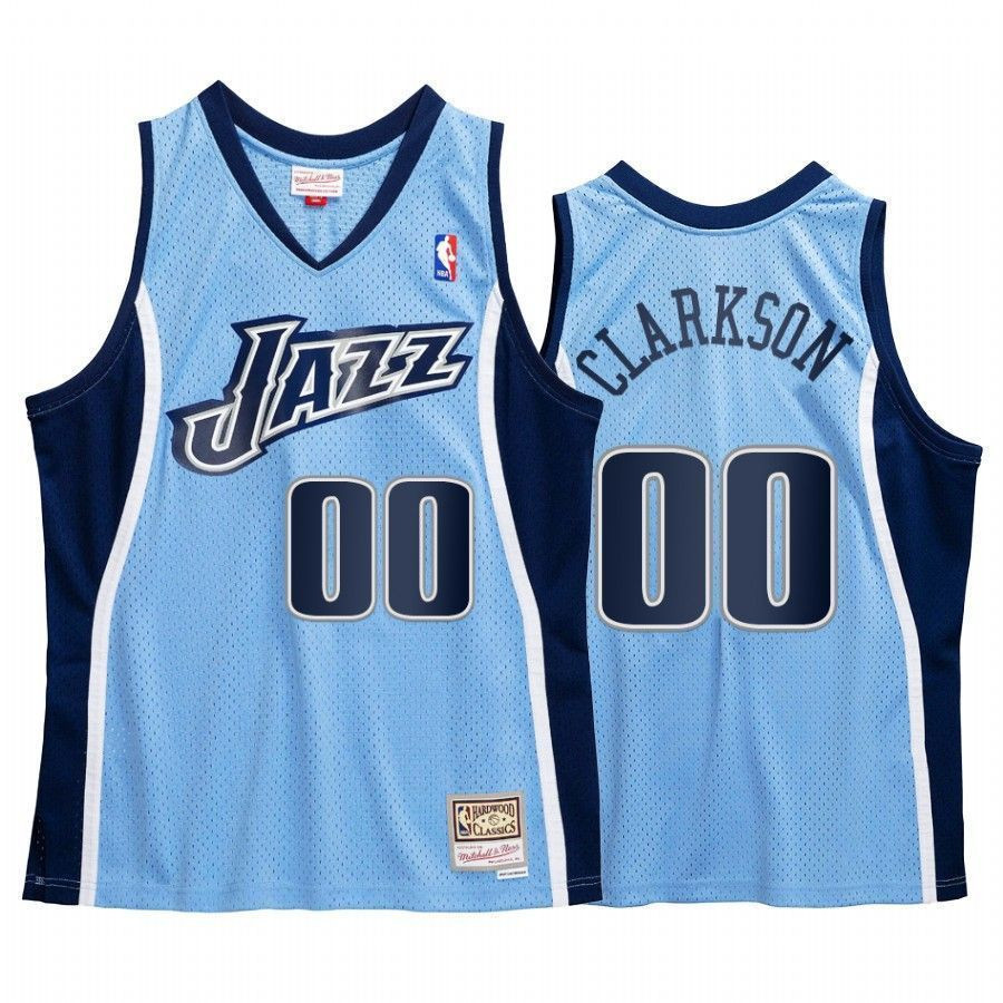 Jordan Clarkson 00 Utah Jazz Blue Hardwood Classics NBA Jersey Men's