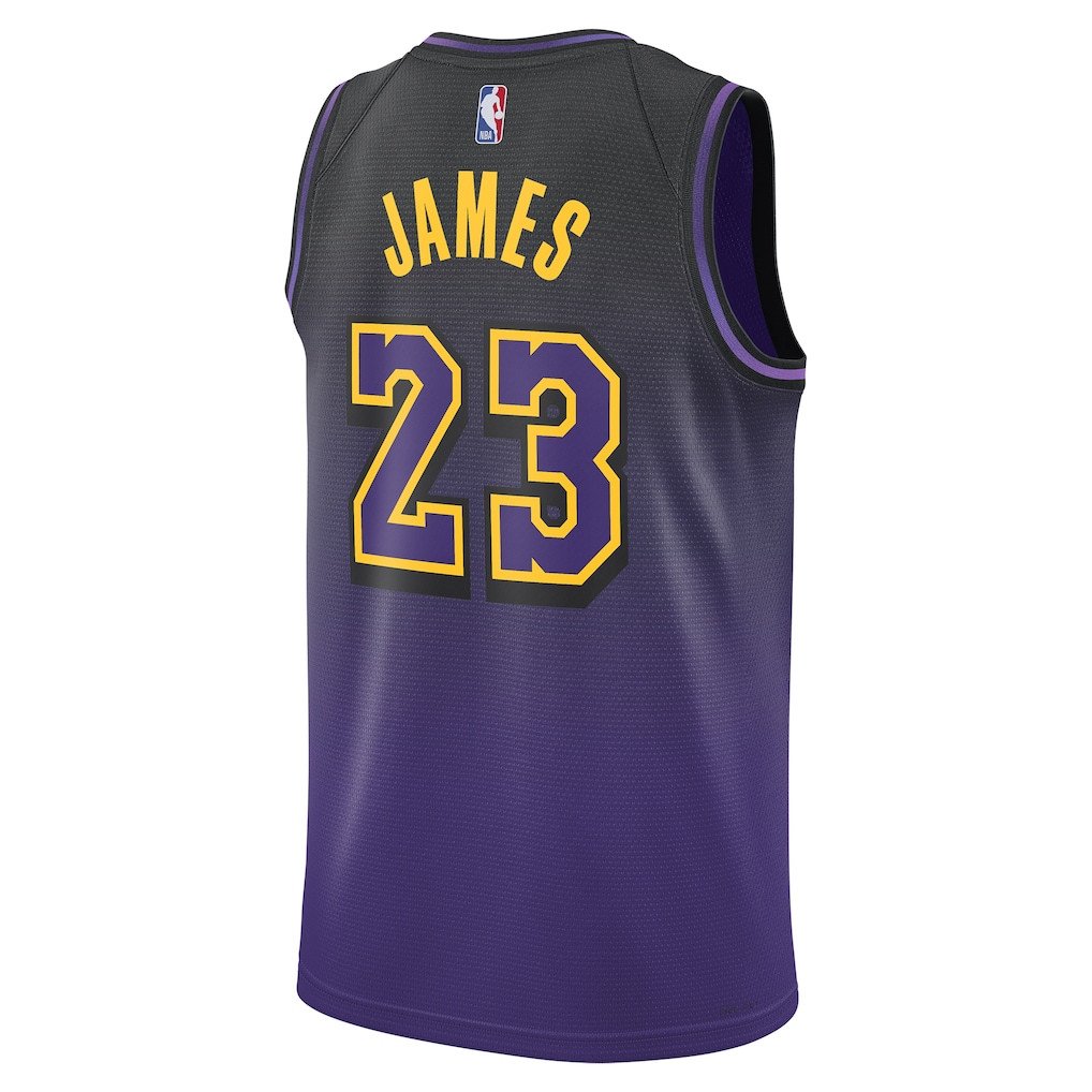 LeBron James 23 Los Angeles Lakers Unisex 2024/25 Swingman Player City Edition Purple NBA Jersey Unisex