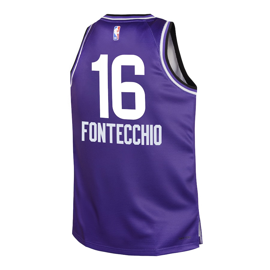 Simone Fontecchio 16 Utah Jazz 2023/24 City Edition Swingma Purple NBA Jersey Youth